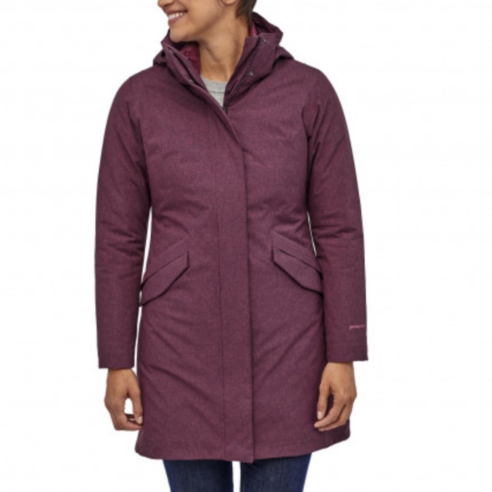 Patagonia Womens Vosque Hooded Waterproof Parka in Sequoia Red, Size Medium